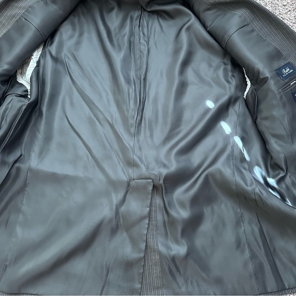 Ralph By Ralph Lauren Jacket Mens 50R Grey striped Wool Canada 3 Button - Picture 10 of 14